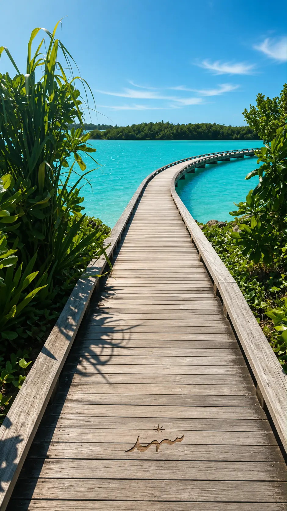 The path across the water.